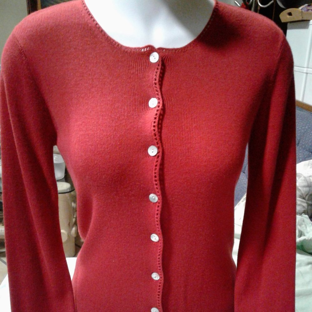 Hillard  & Hanson  Red Sweater  Size : XS